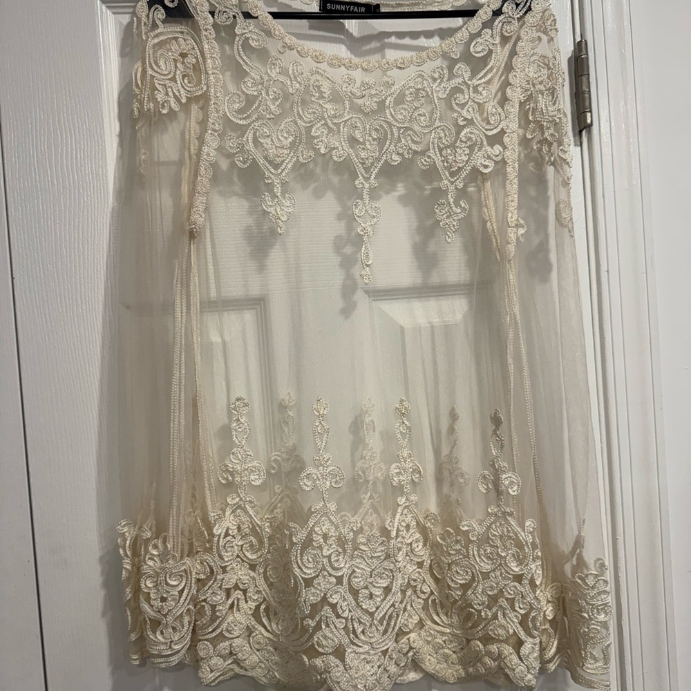 Elegant Cream Lace Blouse